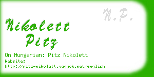 nikolett pitz business card